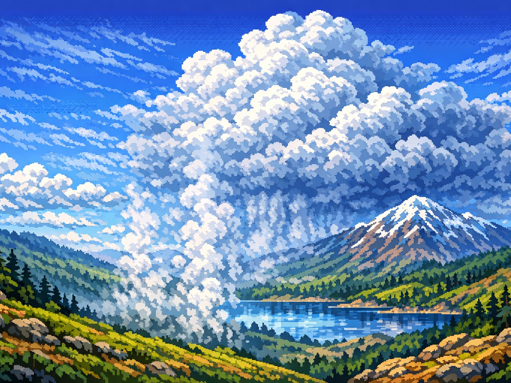 El vapor se enfría y forma nubes